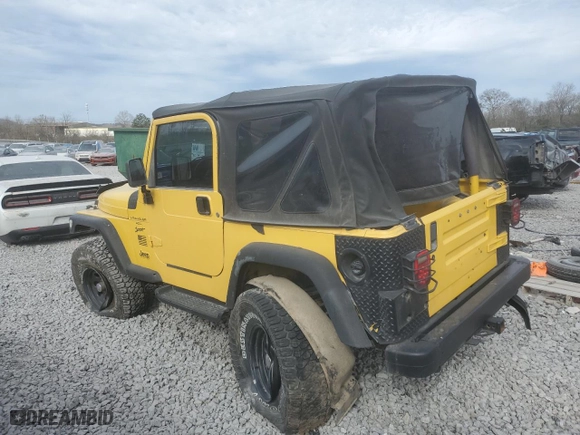 2000 Jeep Wrangler Sport with VIN 1J4FA49SXYP742194, listed as a Copart auction lot 47299745 with 0 mi miles and Salvage Title. Bid and sale history available at carsss.com. Image 2.