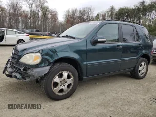 2002 Mercedes-Benz M 320/430/500 z VIN 4JGAB54E52A355921, wystawiony jako Copart lot #51673705 z przebiegiem 197 218 mil mil oraz Szkoda całkowita • Salvage title. Historia ofert i sprzedaży dostępna na DreamBid. Obrazek 1.
