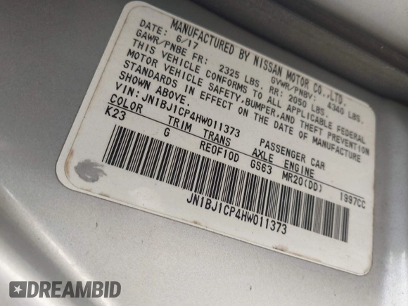 2017 Nissan Rogue SV with VIN JN1BJ1CP4HW011373, listed as a IAAI auction lot 42314757 with 236,741 mi miles and . Bid and sale history available at DreamBid. Image 9.