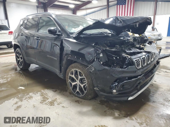 2024 Jeep Compass Limited with VIN 3C4NJDCN3RT161346, listed as a Copart auction lot 57380145 with 11,344 mi miles and Salvage title. Bid and sale history available at DreamBid. Image 4.