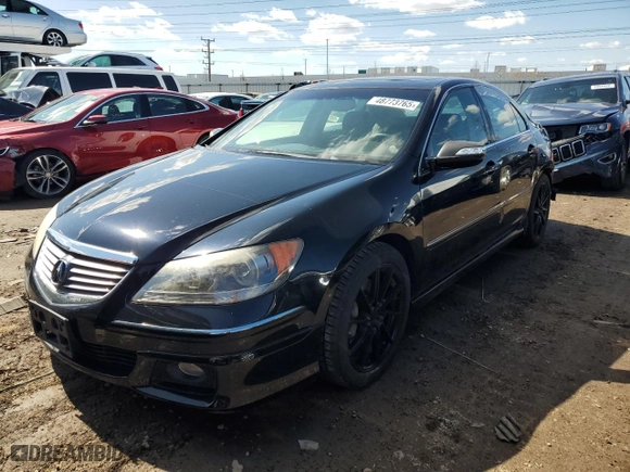 2008 Acura RL Tech Pkg with VIN JH4KB16698C002603, listed as a Copart auction lot 48773765 with 168,976 mi miles and Salvage Title. Bid and sale history available at carsss.com. Image 1.