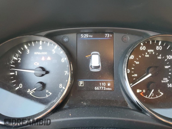 2019 Nissan Rogue SV with VIN KNMAT2MT2KP507083, listed as a Copart auction lot 43407335 with 66,773 mi miles and Salvage Title. Bid and sale history available at DreamBid. Image 9.