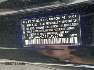 2014 Porsche Cayenne z VIN WP1AA2A21ELA92785, wystawiony jako Copart lot #56255925 z przebiegiem 116 925 mil mil oraz Szkody całkowita. Historia ofert i sprzedaży dostępna na DreamBid. Obrazek 14.
