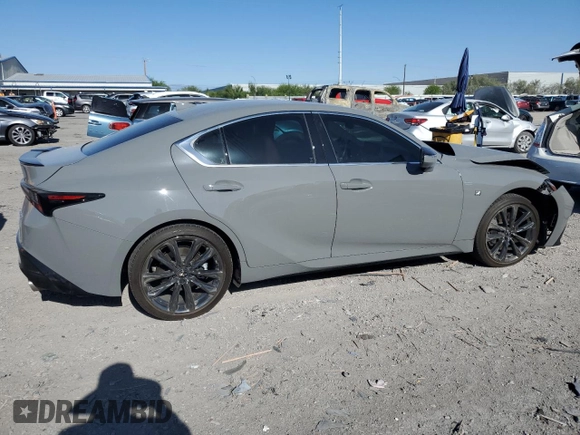 2024 Lexus IS 350 F Sport with VIN JTHGZ1B24R5074190, listed as a Copart auction lot 57615815 with 7,209 mi miles and Salvage title. Bid and sale history available at DreamBid. Image 3.