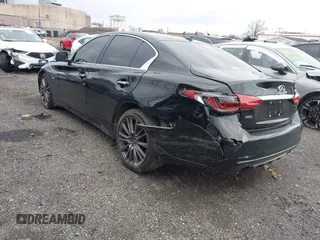 2018 Infiniti Q50 Red Sport 400 with VIN JN1FV7AR4JM481806, listed as a IAAI auction lot 40968949 with 80,924 mi miles and . Bid and sale history available at DreamBid. Image 3.