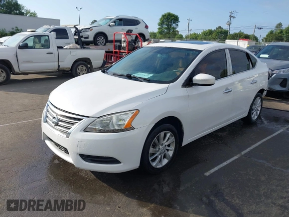 2015 Nissan Sentra SR with VIN 3N1AB7AP8FY257900, listed as a IAAI auction lot 42130428 with 153,060 mi miles and . Bid and sale history available at DreamBid. Image 18.