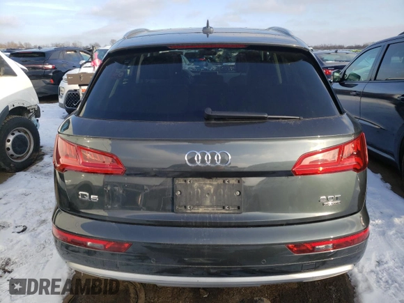 2018 Audi Q5 Premium Plus with VIN WA1BNAFY2J2010039, listed as a Copart auction lot 38056243 with 69,455 mi miles and . Bid and sale history available at DreamBid. Image 6.