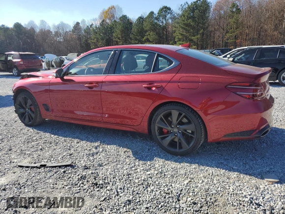 2023 Genesis G70 3.3T with VIN KMTG54TE4PU113825, listed as a Copart auction lot 83207564 with 10,123 mi miles and Salvage Title. Bid and sale history available at DreamBid. Image 2.
