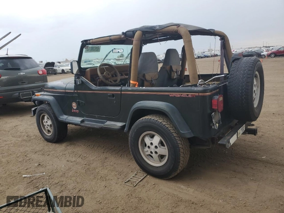 1995 Jeep Wrangler Sahara with VIN 1J4FY49S3SP264977, listed as a Copart auction lot 60938014 with 681 mi miles and Clean Title. Bid and sale history available at carsss.com. Image 2.