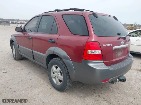 2007 Kia Sorento EX with VIN KNDJD736975698669, listed as a IAAI auction lot 41781263 with 154,170 mi miles. Bid and sale history available at carsss.com. Image 3.