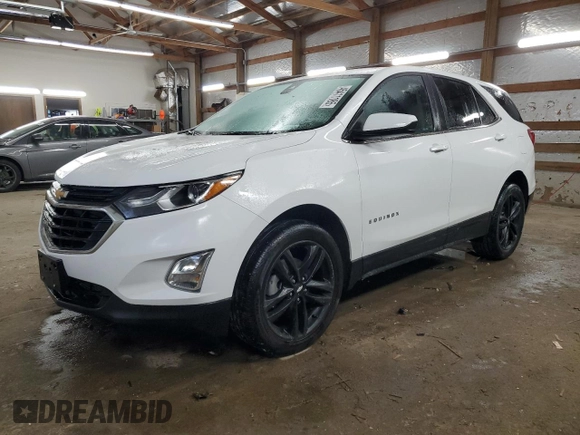 2021 Chevrolet Equinox LT with VIN 3GNAXUEV9MS178622, listed as a Copart auction lot 45411185 with 34,649 mi miles and Salvage Title. Bid and sale history available at DreamBid. Image 1.
