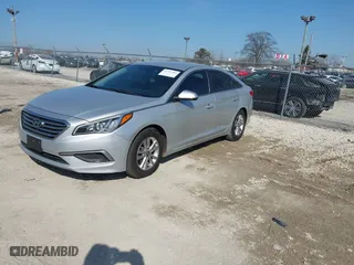 2017 Hyundai Sonata 2.4L with VIN 5NPE24AF5HH502124, listed as a IAAI auction lot 41797303 with 100,747 mi miles. Bid and sale history available at carsss.com. Image 20.