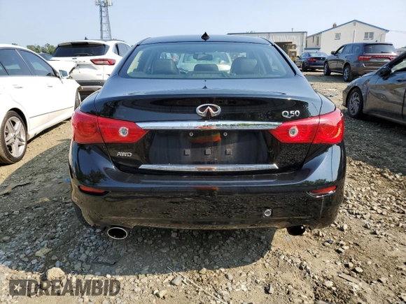 2015 Infiniti Q50 Sport with VIN JN1BV7AR7FM414915, listed as a Copart auction lot 59598875 with 168,160 mi miles and Salvage title. Bid and sale history available at DreamBid. Image 6.