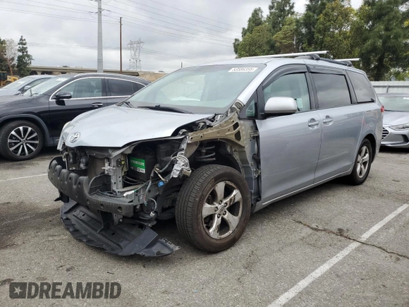 2014 Toyota Sienna LE AAS with VIN 5TDKK3DC2ES495590, listed as a Copart auction lot 53586355 with 144,337 mi miles and Salvage Title. Bid and sale history available at DreamBid. Image 1.