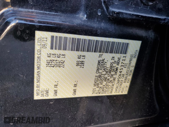 2012 Nissan Altima SL with VIN 1N4AL2AP5CN453711, listed as a Copart auction lot 49745225 with 92,288 mi miles and Salvage Title. Bid and sale history available at DreamBid. Image 14.