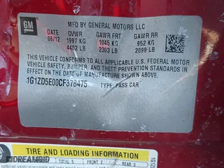 2012 Chevrolet Malibu LT w/2LT with VIN 1G1ZD5E00CF378475, listed as a IAAI auction lot 41013031 with 139,331 mi miles. Bid and sale history available at carsss.com. Image 9.