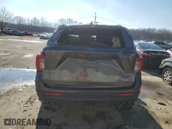 2020 Ford Explorer ST with VIN 1FM5K8GC8LGB20554, listed as a Copart auction lot 47098265 with 96,840 mi miles and Salvage Title. Bid and sale history available at carsss.com. Image 6.