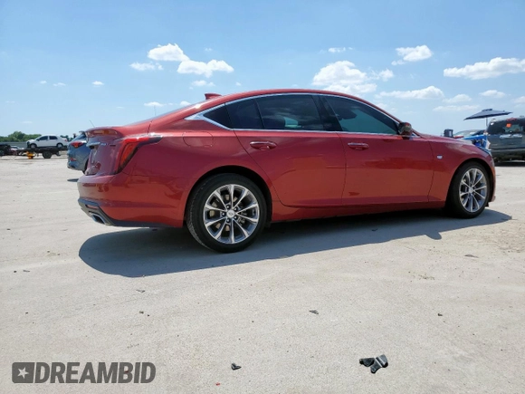 2020 Cadillac CT5 Premium Luxury with VIN 1G6DN5RK3L0139678, listed as a Copart auction lot 58495065 with 76,105 mi miles and Salvage title. Bid and sale history available at DreamBid. Image 3.