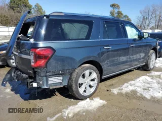 2024 Ford Expedition Max Platinum с VIN 1FMJK1M88REA39306, выставлен на аукционе Copart как лот 46135145 с пробегом 5 357 миль миль и Списание • Salvage title. История ставок и продаж доступна на DreamBid. Изображение 3.
