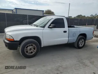 2004 Dodge Dakota with VIN 1D7FL16K34S621135, listed as a Copart auction lot 46485985 with 202,197 mi miles and Salvage Title. Bid and sale history available at carsss.com. Image 1.