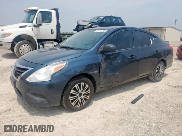 2015 Nissan Versa SV with VIN 3N1CN7AP2FL806259, listed as a Copart auction lot 54741745 with 145,982 mi miles and Salvage title. Bid and sale history available at DreamBid. Image 1.