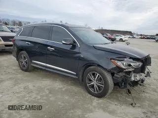 2017 Infiniti QX60 with VIN 5N1DL0MMXHC550625, listed as a Copart auction lot 43181305 with 90,729 mi miles and Salvage Title. Bid and sale history available at carsss.com. Image 4.