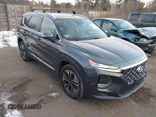 2020 Hyundai Santa Fe Limited with VIN 5NMS5CAA9LH257732, listed as a IAAI auction lot 41303693 with 112,026 mi miles. Bid and sale history available at carsss.com. Image 1.