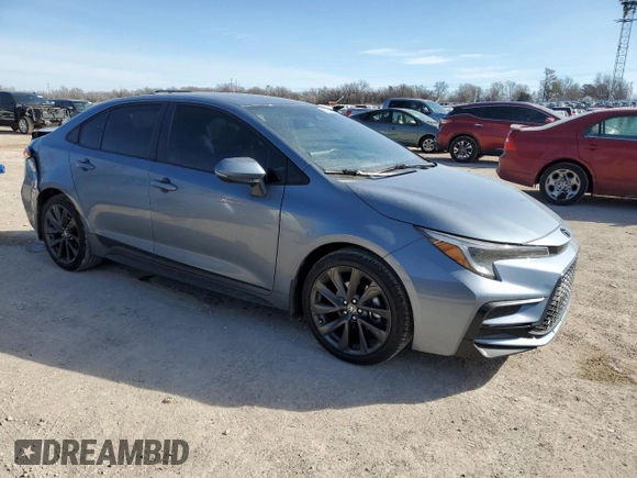 2024 Toyota Corolla SE with VIN 5YFS4MCE8RP197501, listed as a Copart auction lot 45328175 with 9,942 mi miles and Salvage Title. Bid and sale history available at DreamBid. Image 4.