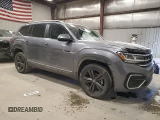 2022 Volkswagen Atlas 3.6L V6 SEL R-Line with VIN 1V2AR2CA0NC516051, listed as a Copart auction lot 88818005 with 37,471 mi miles and Salvage Title. Bid and sale history available at carsss.com. Image 4.