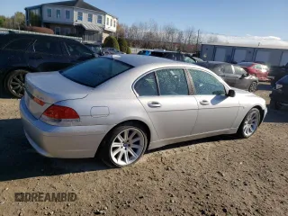 2002 BMW 7 Series 745i with VIN WBAGL63452DP50087, listed as a Copart auction lot 81040704 with Not Provided miles and Clean Title. Bid and sale history available at DreamBid. Image 3.