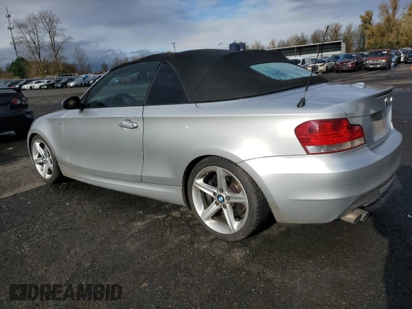 2008 BMW 1 Series 135i with VIN WBAUN93528VF55237, listed as a Copart auction lot 81939914 with 109,031 mi miles and Salvage title. Bid and sale history available at DreamBid. Image 2.