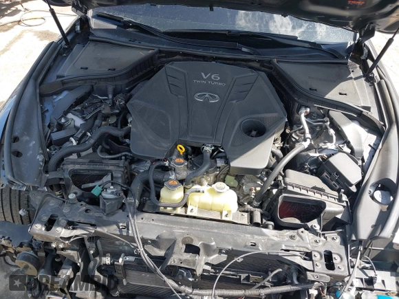 2021 Infiniti Q60 Red Sport 400 with VIN JN1FV7LLXMM560314, listed as a IAAI auction lot 41930067 with 47,818 mi miles and . Bid and sale history available at DreamBid. Image 10.