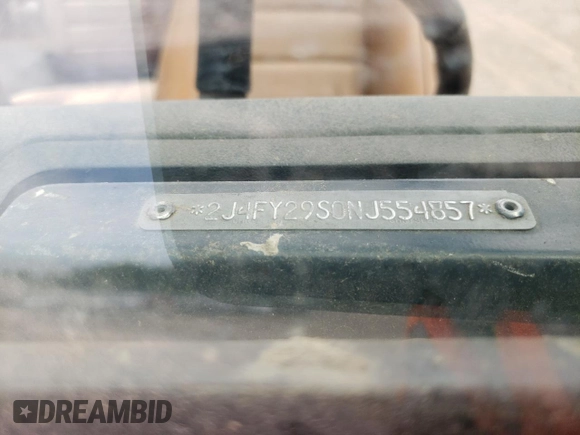 1992 Jeep Wrangler with VIN 2J4FY29S0NJ554857, listed as a Copart auction lot 64522985 with 245,263 mi miles and Clean title. Bid and sale history available at DreamBid. Image 12.