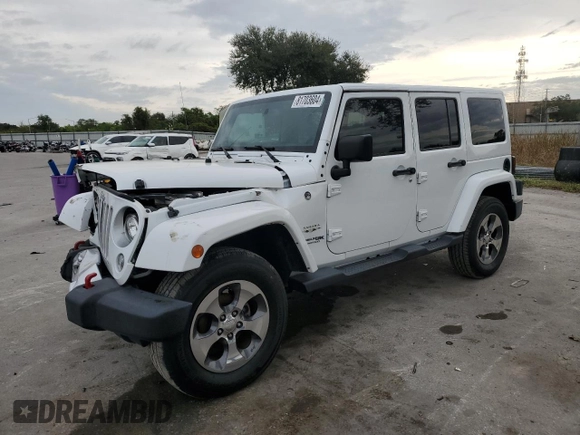 2018 Jeep Wrangler JK Unlimited Sahara with VIN 1C4BJWEG0JL832808, listed as a Copart auction lot 81703604 with 0 mi miles and Non Repairable. Bid and sale history available at carsss.com. Image 1.