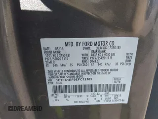 2014 Ford F-150 XL with VIN 1FTFX1EF9EFC12182, listed as a IAAI auction lot 41737091 with 175,614 mi miles. Bid and sale history available at carsss.com. Image 9.