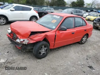 2001 Hyundai Accent GL with VIN KMHCG45C81U219104, listed as a Copart auction lot 51597985 with 157,597 mi miles and Salvage Title. Bid and sale history available at carsss.com. Image 1.