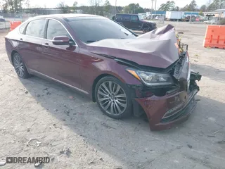2015 Hyundai Genesis 5.0L with VIN KMHGN4JF4FU066994, listed as a IAAI auction lot 41208728 with 1 mi miles. Bid and sale history available at carsss.com. Image 1.