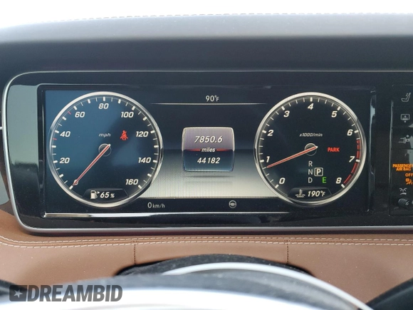 2017 Mercedes-Benz S 550 with VIN WDDXJ8FB1HA024368, listed as a Copart auction lot 72063484 with 44,182 mi miles and Salvage title. Bid and sale history available at DreamBid. Image 9.