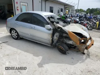 2006 Kia Spectra EX with VIN KNAFE121665348840, listed as a Copart auction lot 69798184 with 0 mi miles and Salvage Title. Bid and sale history available at carsss.com. Image 4.
