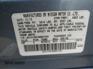 2016 Infiniti Q50 Premium with VIN JN1CV7AR7GM251091, listed as a Copart auction lot 49963495 with 77,833 mi miles and Salvage Title. Bid and sale history available at DreamBid. Image 12.