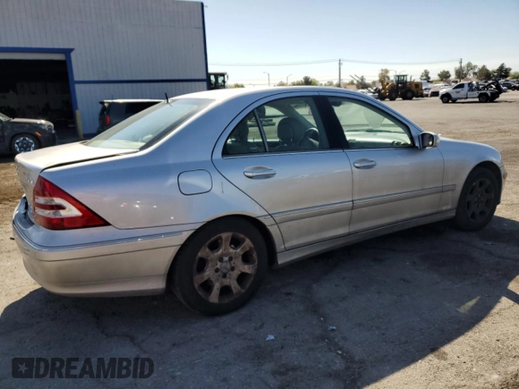 2005 Mercedes-Benz C 240 with VIN WDBRF81JX5F645284, listed as a Copart auction lot 55443325 with 133,627 mi miles and Salvage Title. Bid and sale history available at DreamBid. Image 3.