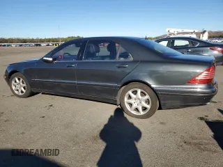 2004 Mercedes-Benz S-Class 5.0L with VIN WDBNG84J04A407348, listed as a Copart auction lot 80430614 with 160,172 mi miles and Salvage Title. Bid and sale history available at carsss.com. Image 2.
