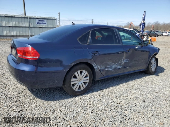 2013 Volkswagen Passat S with VIN 1VWAP7A3XDC003555, listed as a Copart auction lot 51424725 with 173,111 mi miles and Salvage Title. Bid and sale history available at carsss.com. Image 3.