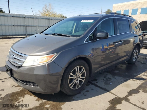 2013 Honda Odyssey EX-L with VIN 5FNRL5H6XDB017433, listed as a Copart auction lot 52306755 with 144,036 mi miles and Clean Title. Bid and sale history available at carsss.com. Image 1.