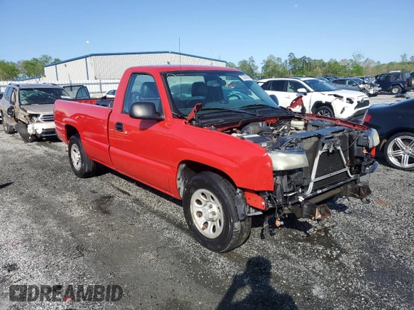 2006 Chevrolet Silverado 1500 Work Truck with VIN 3GCEC14X76G270714, listed as a Copart auction lot 52368285 with 212,222 mi miles and Salvage Title. Bid and sale history available at DreamBid. Image 4.