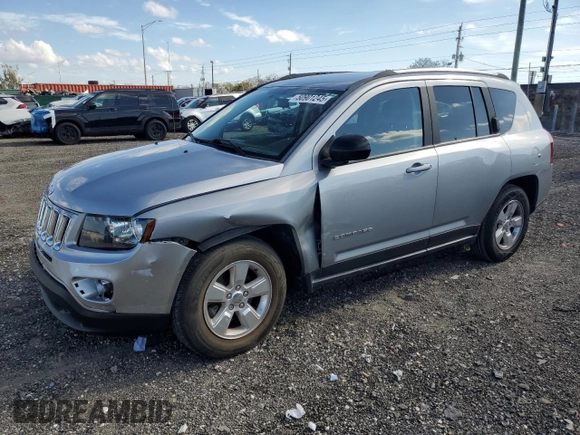 2015 Jeep Compass Sport with VIN 1C4NJCBA9FD198041, listed as a Copart auction lot 50901245 with 77,091 mi miles and Salvage Title. Bid and sale history available at carsss.com. Image 1.