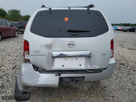 2005 Nissan Pathfinder LE with VIN 5N1AR18W65C712328, listed as a Copart auction lot 63112624 with 0 mi miles and Non Repairable. Bid and sale history available at carsss.com. Image 6.