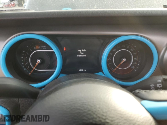 2023 Jeep Wrangler Sport S with VIN 1C4HJXDG3PW615858, listed as a Copart auction lot 85537124 with 16,718 mi miles and Salvage Title. Bid and sale history available at DreamBid. Image 9.