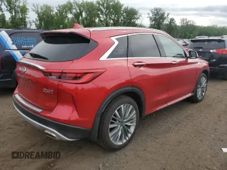 2023 Infiniti QX50 Autograph with VIN 3PCAJ5DB6PF103025, listed as a Copart auction lot 58462355 with 9,100 mi miles and Salvage title. Bid and sale history available at DreamBid. Image 3.