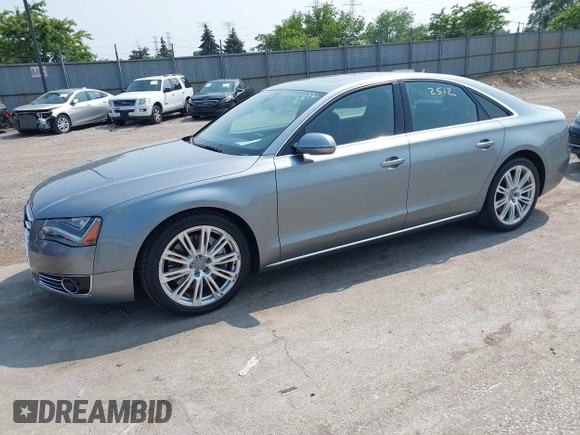 2013 Audi A8 4.0L with VIN WAUA2AFD5DN021950, listed as a IAAI auction lot 42472512 with 126,964 mi miles and . Bid and sale history available at DreamBid. Image 17.